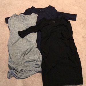 THREE Liz Lange Maternity XXL T-Shirt Dresses